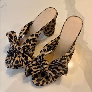 Loeffler Randall Leopard Print with Bow Detail and High Heel size 7